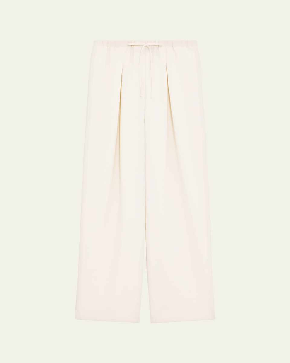 Pleated Casual Drawstring Pants